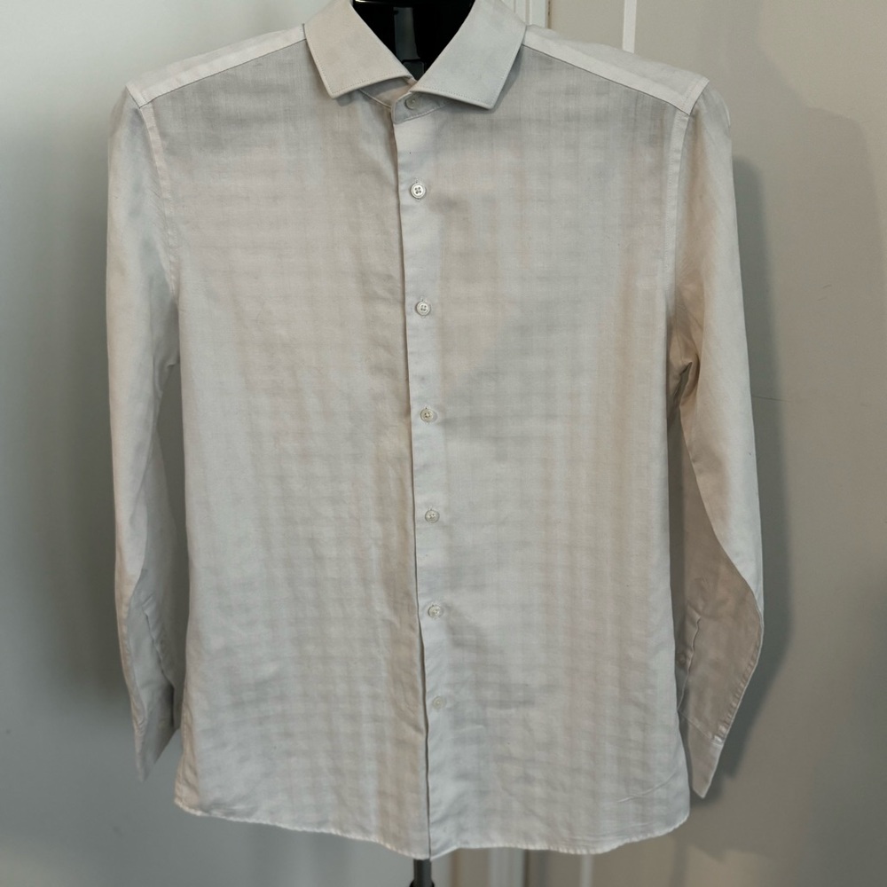G2000 Men White Checkered Shjrt (15.5/32.5)